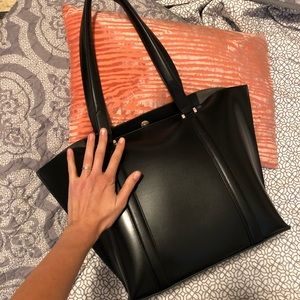 Black oversized purse